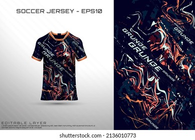 Sports jersey and t-shirt template sports jersey design vector mockup. Sports design for football, racing, gaming jersey. Vector