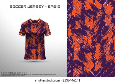 Sports jersey and t-shirt template sports jersey design vector mockup. Sports design for football, racing, gaming jersey. Vector