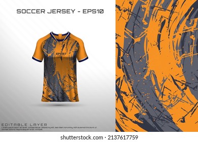 Sports jersey and t-shirt template sports jersey design vector mockup. Sports design for football, racing, gaming jersey. Vector