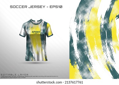 Sports jersey and t-shirt template sports jersey design vector mockup. Sports design for football, racing, gaming jersey. Vector