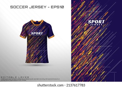 Sports jersey and t-shirt template sports jersey design vector mockup. Sports design for football, racing, gaming jersey. Vector