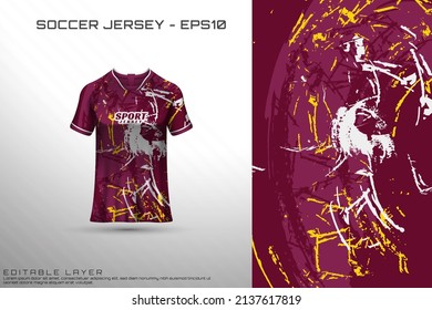 Sports jersey and t-shirt template sports jersey design vector mockup. Sports design for football, racing, gaming jersey. Vector