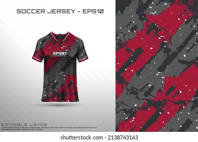 Sports jersey and t-shirt template sports jersey design vector mockup. Sports design for football, racing, gaming jersey. Vector