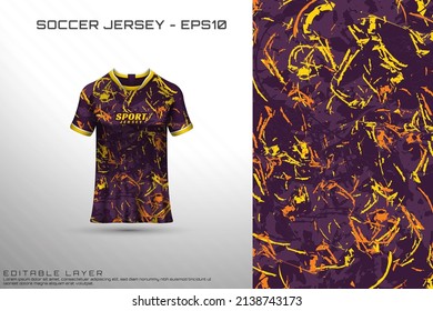 Sports jersey and t-shirt template sports jersey design vector mockup. Sports design for football, racing, gaming jersey. Vector