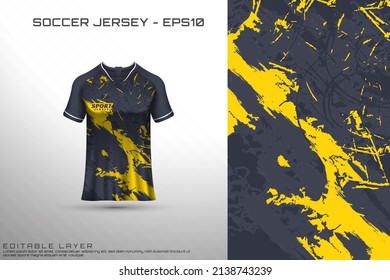 Sports jersey and t-shirt template sports jersey design vector mockup. Sports design for football, racing, gaming jersey. Vector