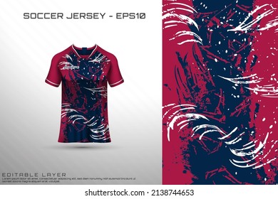 Sports jersey and t-shirt template sports jersey design vector mockup. Sports design for football, racing, gaming jersey. Vector