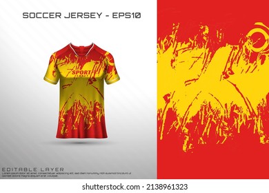 Sports jersey and t-shirt template sports jersey design vector mockup. Sports design for football, racing, gaming jersey. Vector