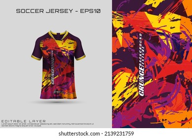 Sports jersey and t-shirt template sports jersey design vector mockup. Sports design for football, racing, gaming jersey. Vector