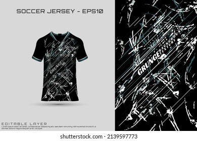 Sports jersey and t-shirt template sports jersey design vector mockup. Sports design for football, racing, gaming jersey. Vector