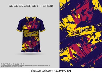 Sports jersey and t-shirt template sports jersey design vector mockup. Sports design for football, racing, gaming jersey. Vector