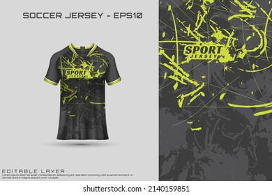 Jersey deportivo y plantilla de camisetas diseño jersey deportivo maqueta vectorial de la mofa. Diseño deportivo para fútbol, carreras, camiseta de juegos. Vector