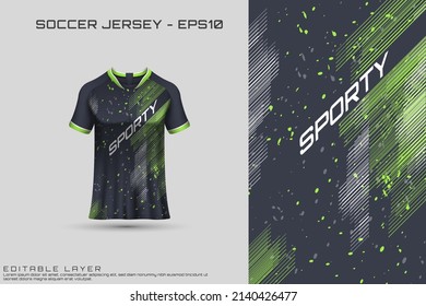 Sports jersey and t-shirt template sports jersey design vector mockup. Sports design for football, racing, gaming jersey. Vector