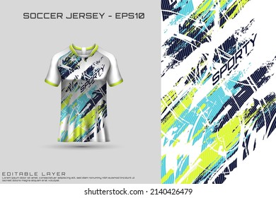 Sports jersey and t-shirt template sports jersey design vector mockup. Sports design for football, racing, gaming jersey. Vector