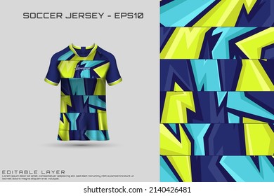 Sports jersey and t-shirt template sports jersey design vector mockup. Sports design for football, racing, gaming jersey. Vector