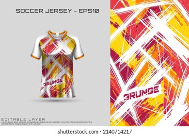 Sports jersey and t-shirt template sports jersey design vector mockup. Sports design for football, racing, gaming jersey. Vector