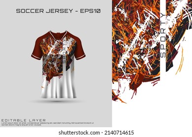 Sports jersey and t-shirt template sports jersey design vector mockup. Sports design for football, racing, gaming jersey. Vector