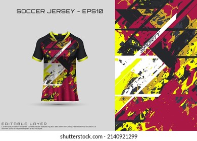 Sports jersey and t-shirt template sports jersey design vector mockup. Sports design for football, racing, gaming jersey. Vector
