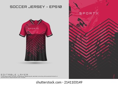 Sports jersey and t-shirt template sports jersey design vector mockup. Sports design for football, racing, gaming jersey. Vector