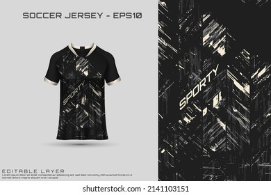 Sports jersey and t-shirt template sports jersey design vector mockup. Sports design for football, racing, gaming jersey. Vector