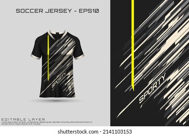 Sports jersey and t-shirt template sports jersey design vector mockup. Sports design for football, racing, gaming jersey. Vector