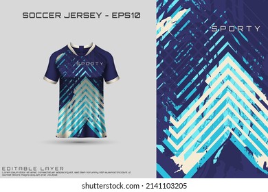 Sports jersey and t-shirt template sports jersey design vector mockup. Sports design for football, racing, gaming jersey. Vector