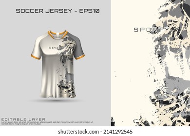 Sports jersey and t-shirt template sports jersey design vector mockup. Sports design for football, racing, gaming jersey. Vector