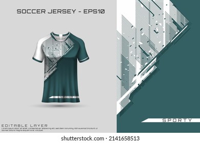 Sports jersey and t-shirt template sports jersey design vector mockup. Sports design for football, racing, gaming jersey. Vector