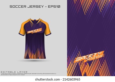 Sports jersey and t-shirt template sports jersey design vector mockup. Sports design for football, racing, gaming jersey. Vector