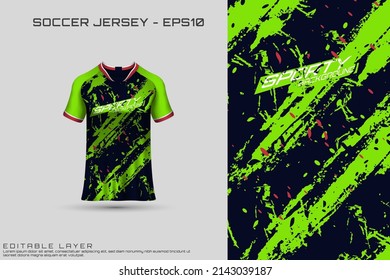 Sports jersey and t-shirt template sports jersey design vector mockup. Sports design for football, racing, gaming jersey. Vector