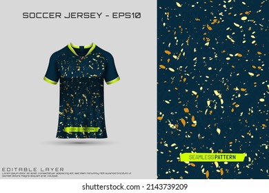 Sports jersey and t-shirt template sports jersey design vector mockup. Sports design for football, racing, gaming jersey. Vector