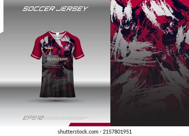 Sports jersey and t-shirt template sports jersey design vector mockup. Sports design for football, racing, gaming jersey. Vector.