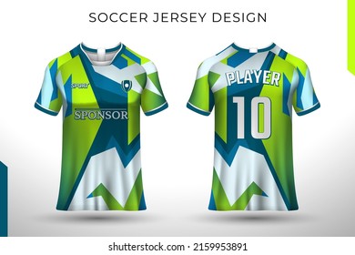 Sports jersey and t-shirt template sports jersey design vector mockup. Sports design for football, racing, gaming jersey. Vector.