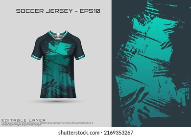 Sports jersey and t-shirt template sports jersey design vector mockup. Sports design for football, racing, gaming jersey. Vector.	