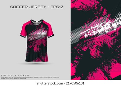 Sports jersey and t-shirt template sports jersey design vector mockup. Sports design for football, racing, gaming jersey. Vector.	