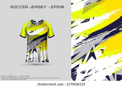 Sports jersey and t-shirt template sports jersey design vector mockup. Sports design for football, racing, gaming jersey. Vector.	