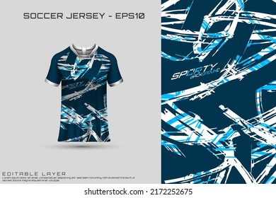 Sports jersey and t-shirt template sports jersey design vector mockup. Sports design for football, racing, gaming jersey. Vector.	