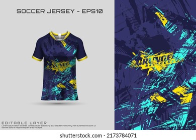 Sports jersey and t-shirt template sports jersey design. Sports design for football, racing, gaming jersey. Vector.
