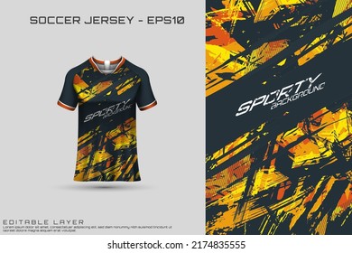 Sports jersey and t-shirt template sports jersey design. Sports design for football, racing, gaming jersey. Vector.