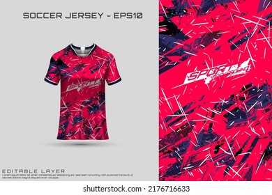 Sports jersey and t-shirt template sports jersey design. Sports design for football, racing, gaming jersey. Vector.
