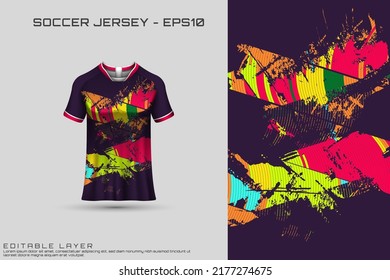 Sports Jersey And T-shirt Template Sports Jersey Design. Sports Design For Football, Racing, Gaming Jersey. Vector.