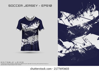 Jersey deportivo y diseño de camisetas de plantilla deportiva jersey. Diseño deportivo para fútbol, carreras, camiseta de juegos. Vector.