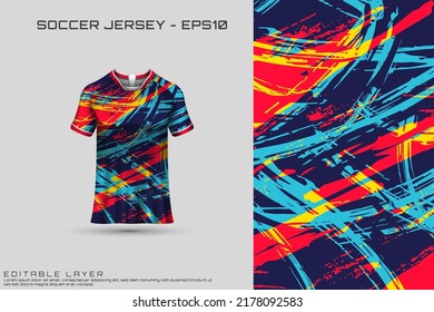 Sports jersey and t-shirt template sports jersey design. Sports design for football, racing, gaming jersey. Vector.