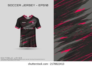 Sports jersey and t-shirt template sports jersey design. Sports design for football, racing, gaming jersey. Vector.