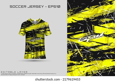 Sports jersey and t-shirt template sports jersey design. Sports design for football, racing, gaming jersey. Vector.