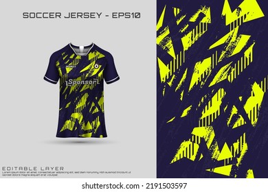Sports jersey and t-shirt template sports jersey design vector. Sports design for football, racing, gaming jersey. Vector.