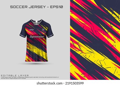 Sports Jersey And T-shirt Template Sports Jersey Design Vector. Sports Design For Football, Racing, Gaming Jersey. Vector.