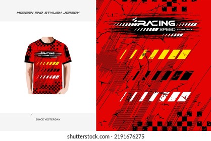 Sports jersey and t-shirt template sports jersey design vector Sports design for racing car.