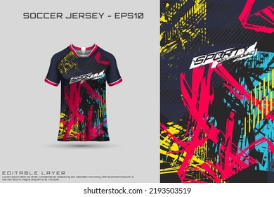 Jersey deportivo y camiseta plantilla de diseño jersey deportivo vector. Diseño deportivo para fútbol, carreras, camiseta de juegos. Vector.