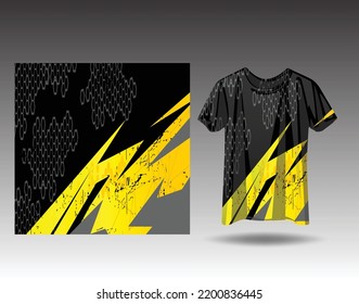 Sports jersey and t-shirt template sports jersey design vector mockup. Sports design for football, racing, gaming jersey. Vector