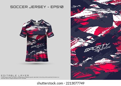 Sports jersey and t-shirt template sports jersey design vector. Sports design for football, racing, gaming jersey. Vector.